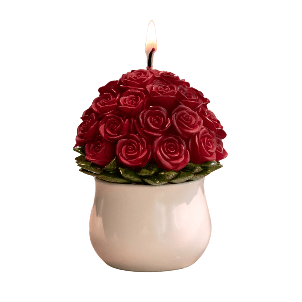 Rose Bouquet Scented Candle for Valentine's Day Wedding Gift Home Decoration