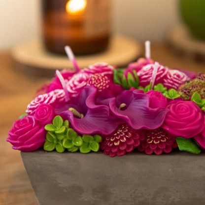 Floral Fusion Flower Arrangement Candle