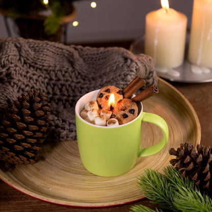 Fireside Cocoa Candle Mug Realistic Food Candle