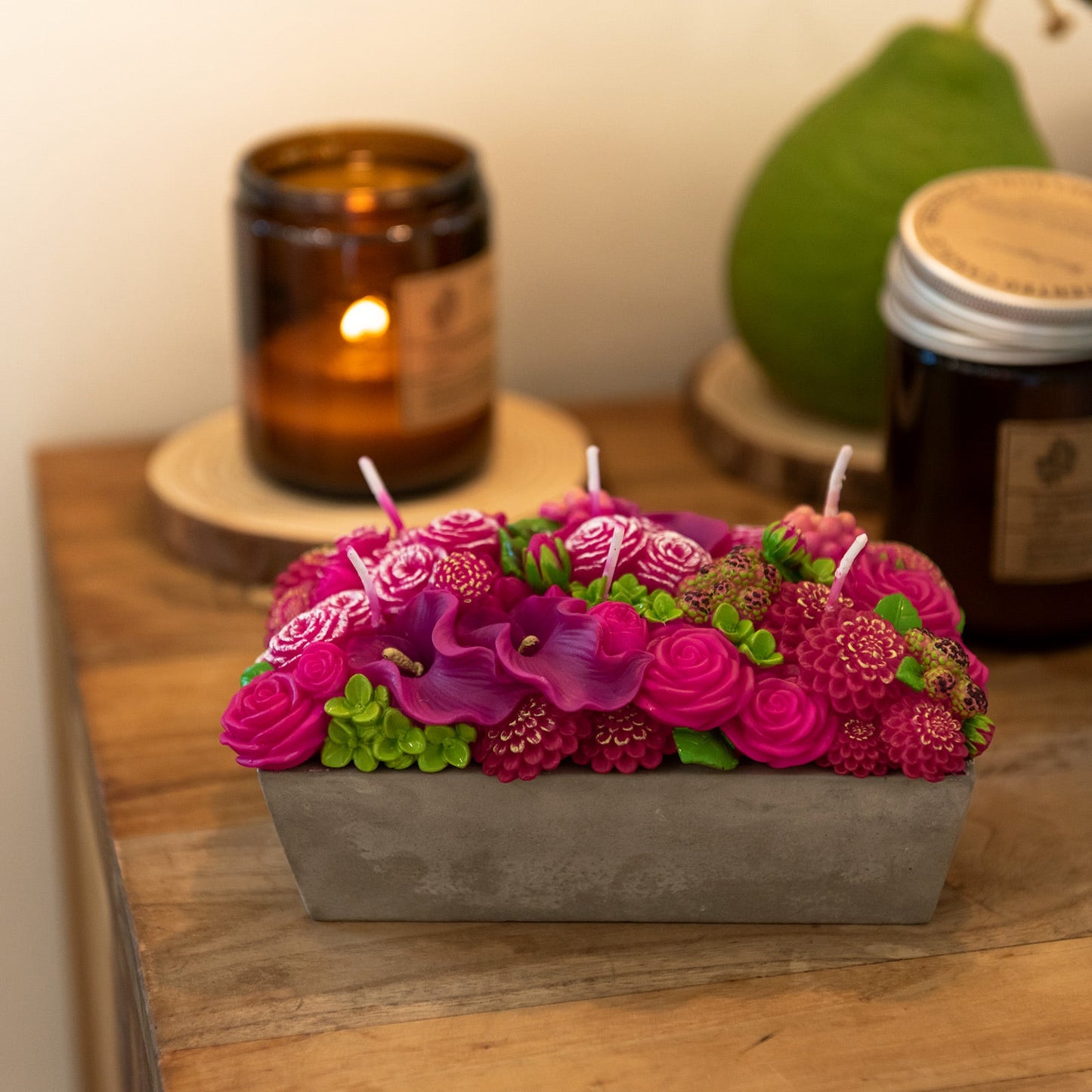 Floral Fusion Flower Arrangement Candle