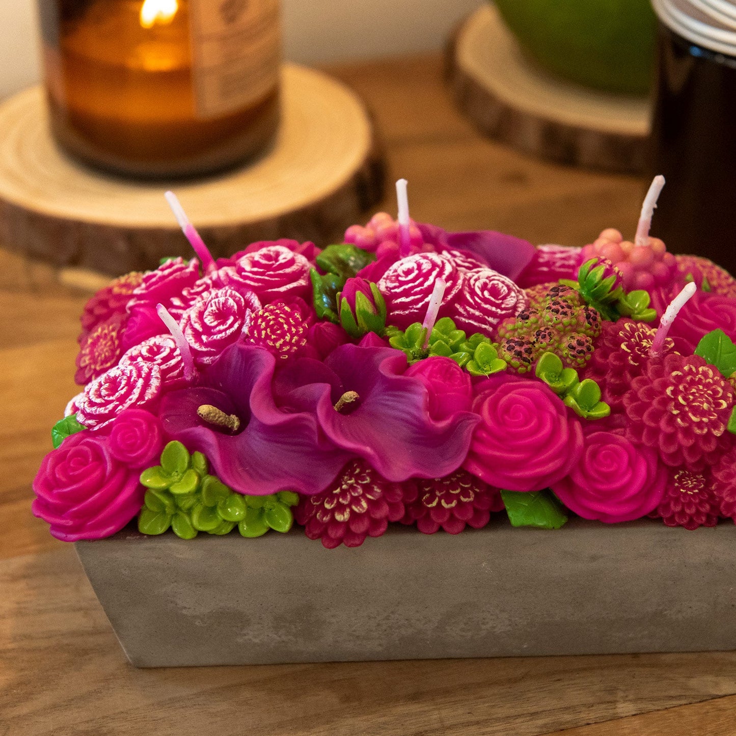 Floral Fusion Flower Arrangement Candle