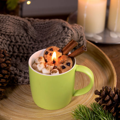 Fireside Cocoa Candle Mug Realistic Food Candle