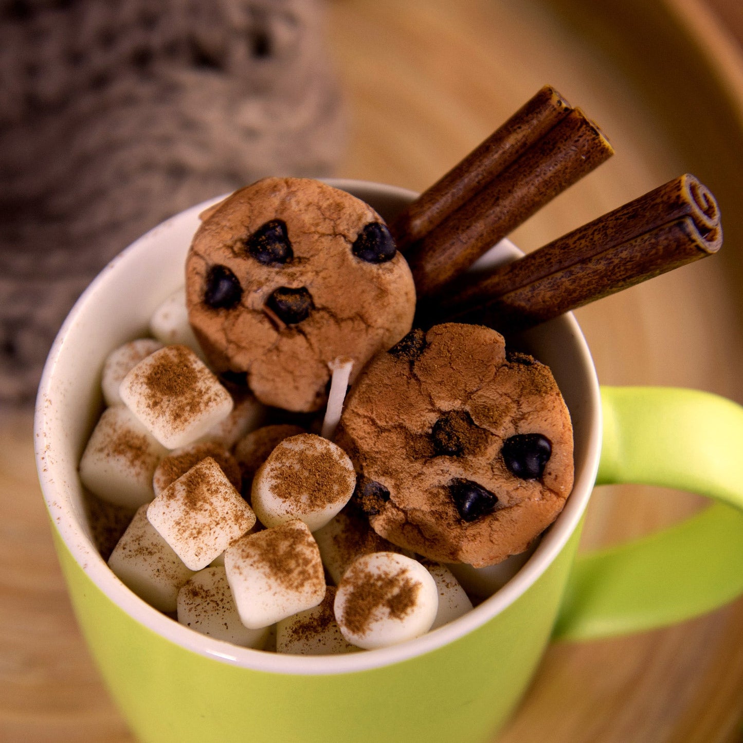 Fireside Cocoa Candle Mug Realistic Food Candle