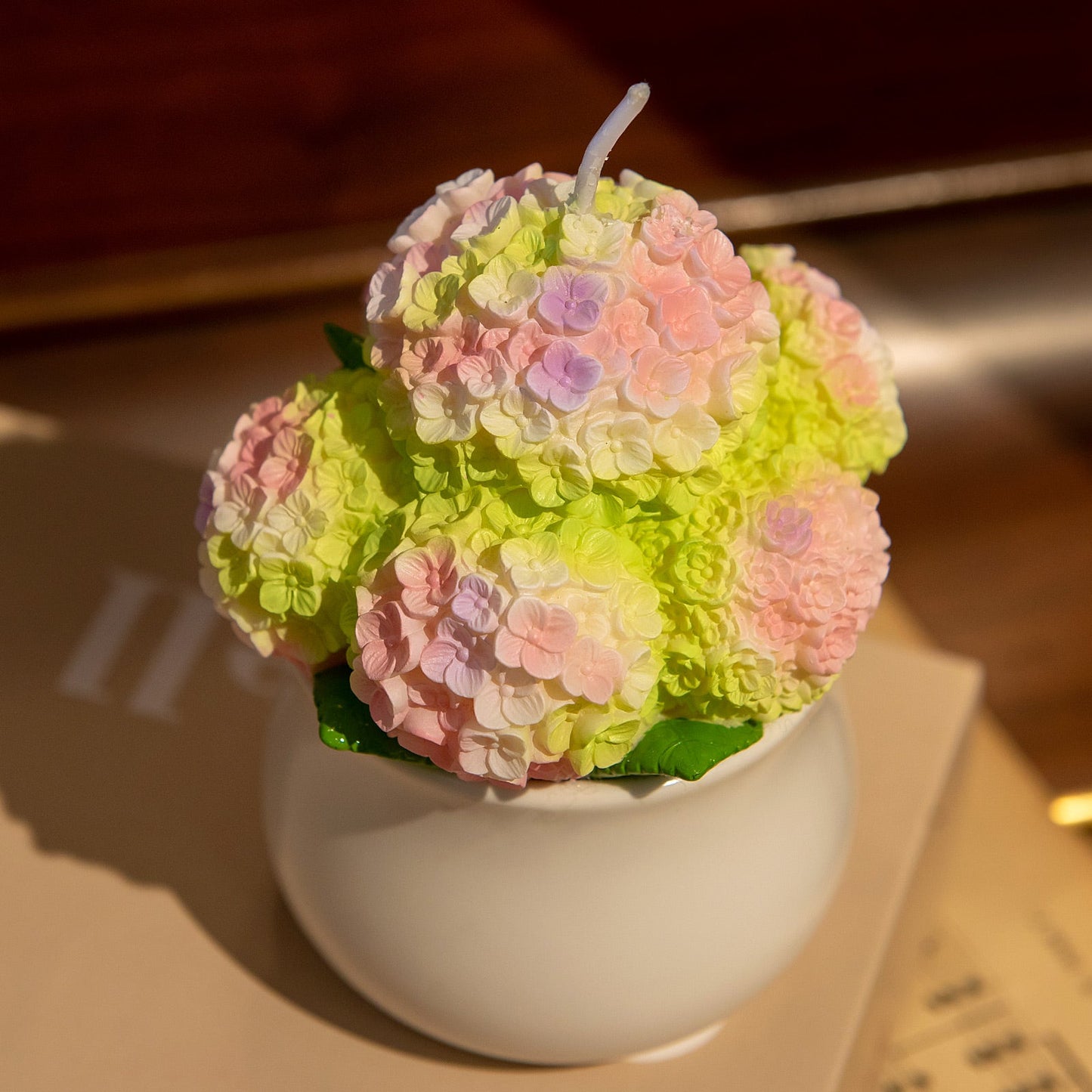 Hydrangea Candle Green