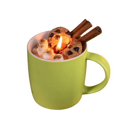 Fireside Cocoa Candle Mug Realistic Food Candle