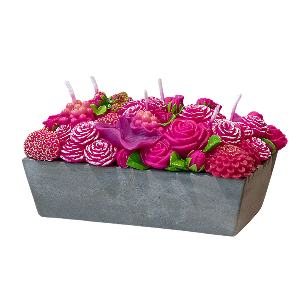 Floral Fusion Flower Arrangement Candle