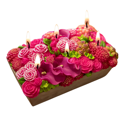 Floral Fusion Flower Arrangement Candle