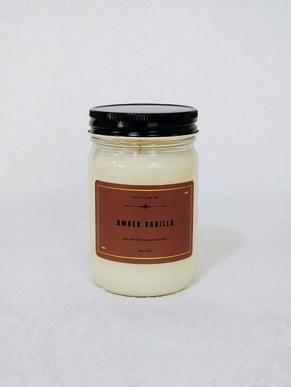 Trace's Luxe Amber & Vanilla Glow Candle